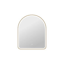 42 Inch Arch LED Front and Backlit Wall Mirror in Satin Gold