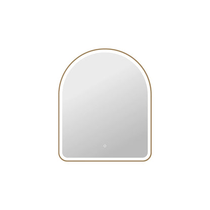 42 Inch Arch LED Front and Backlit Wall Mirror in Satin Gold