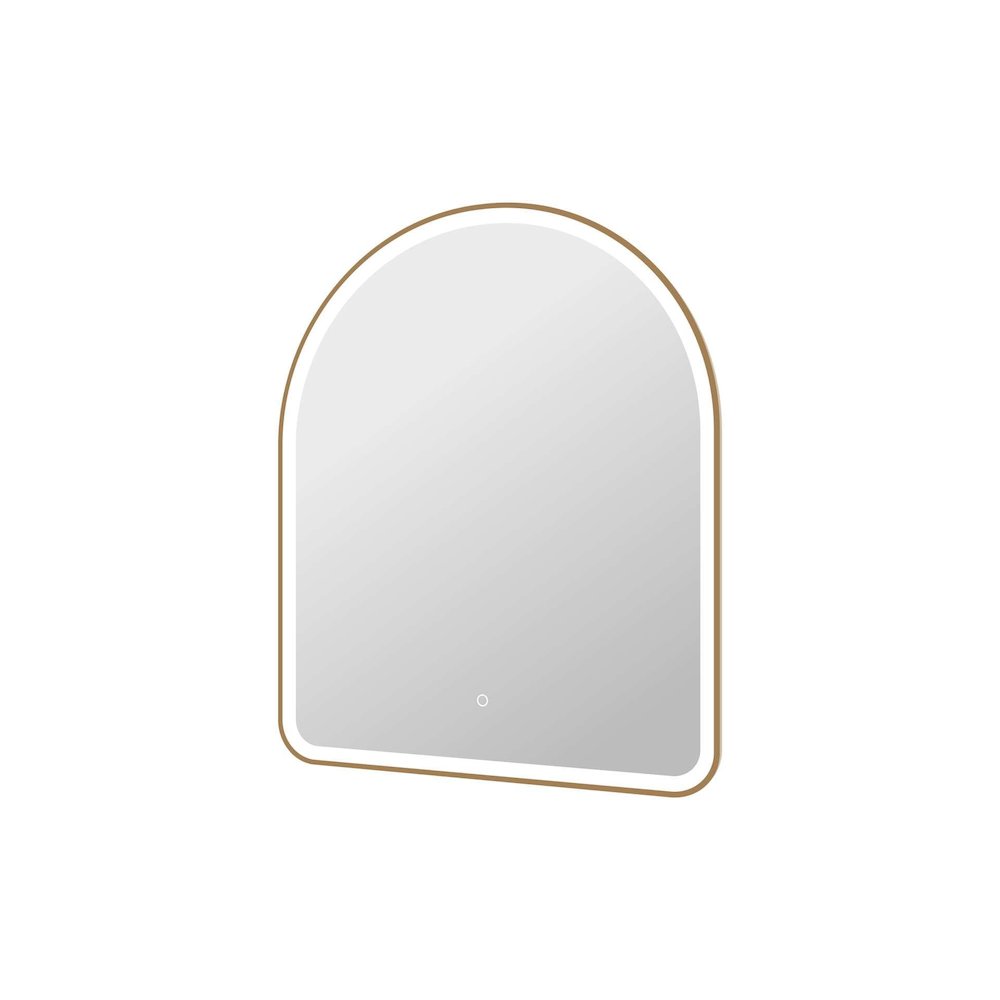 42 Inch Arch LED Front and Backlit Wall Mirror in Satin Gold
