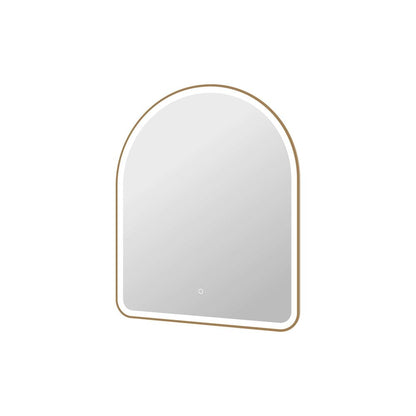 42 Inch Arch LED Front and Backlit Wall Mirror in Satin Gold