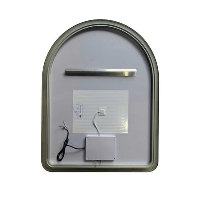 42 Inch Arch LED Front and Backlit Wall Mirror in Satin Gold