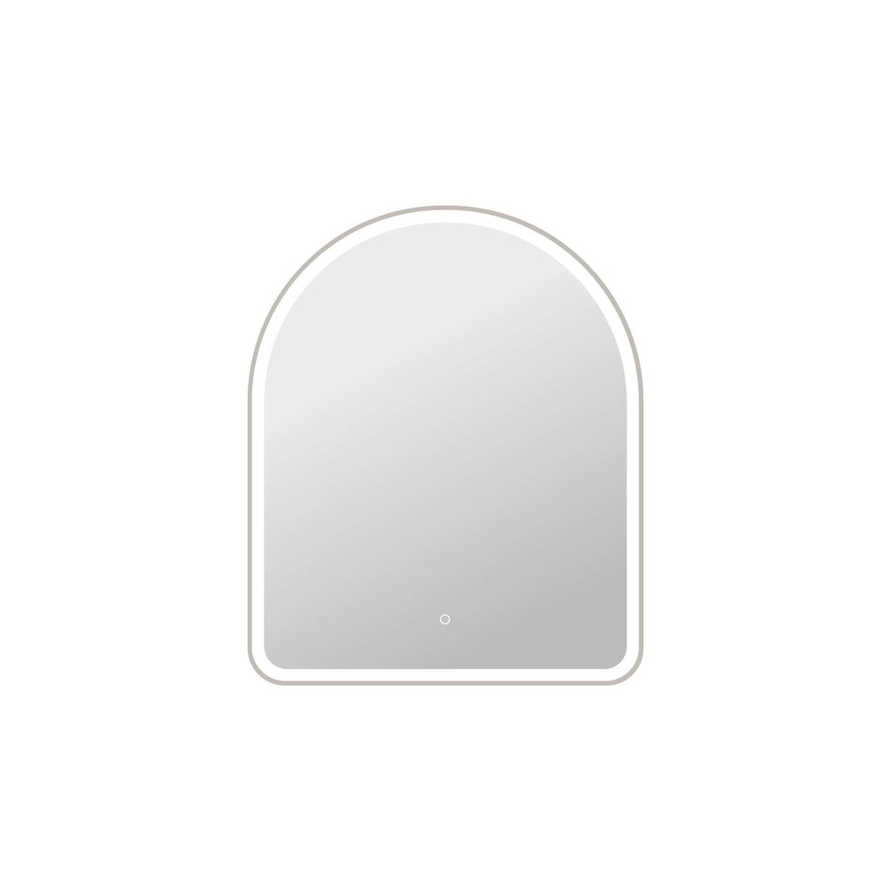 42 Inch Arch LED Front and Backlit Wall Mirror in Silver
