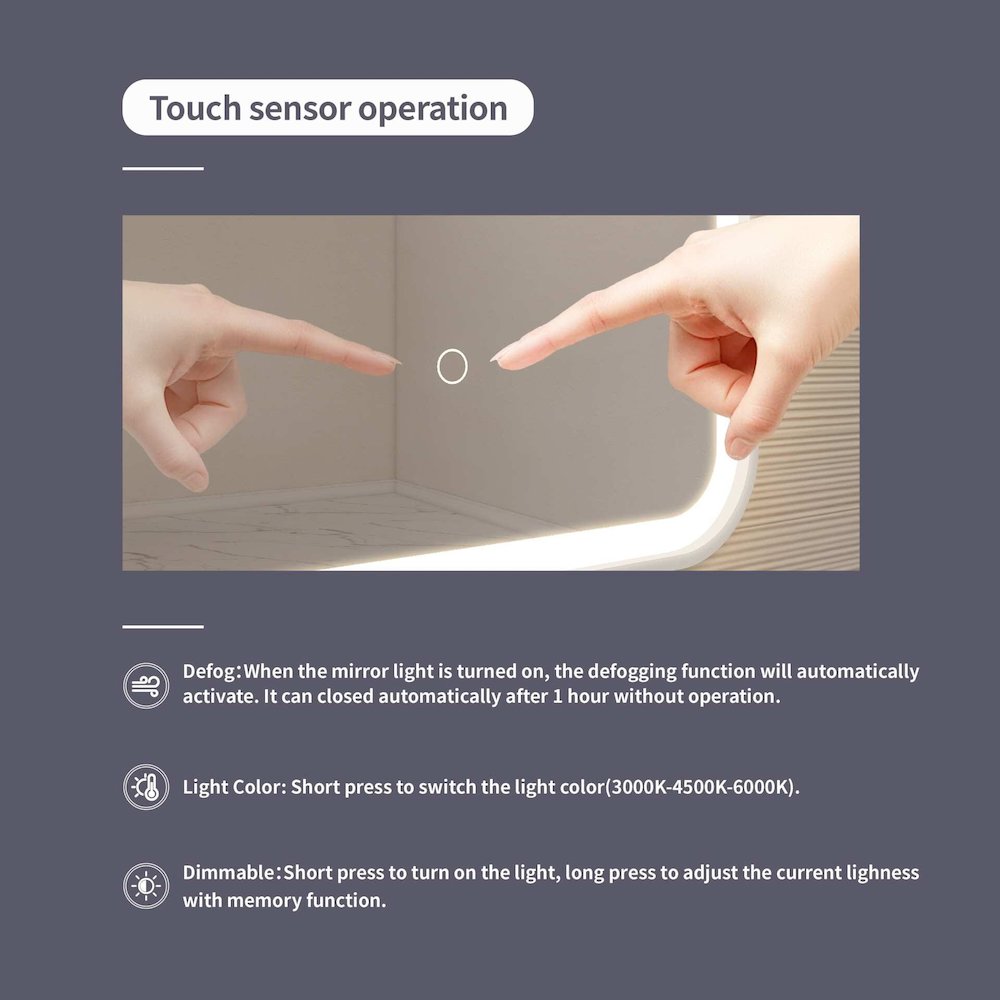 42 Inch Arch LED Front and Backlit Wall Mirror in Silver