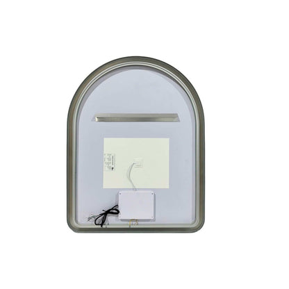 42 Inch Arch LED Front and Backlit Wall Mirror in Silver