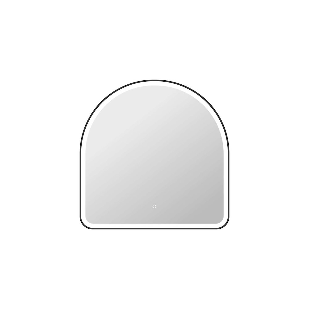 36 Inch Arch LED Front and Backlit Wall Mirror in Black