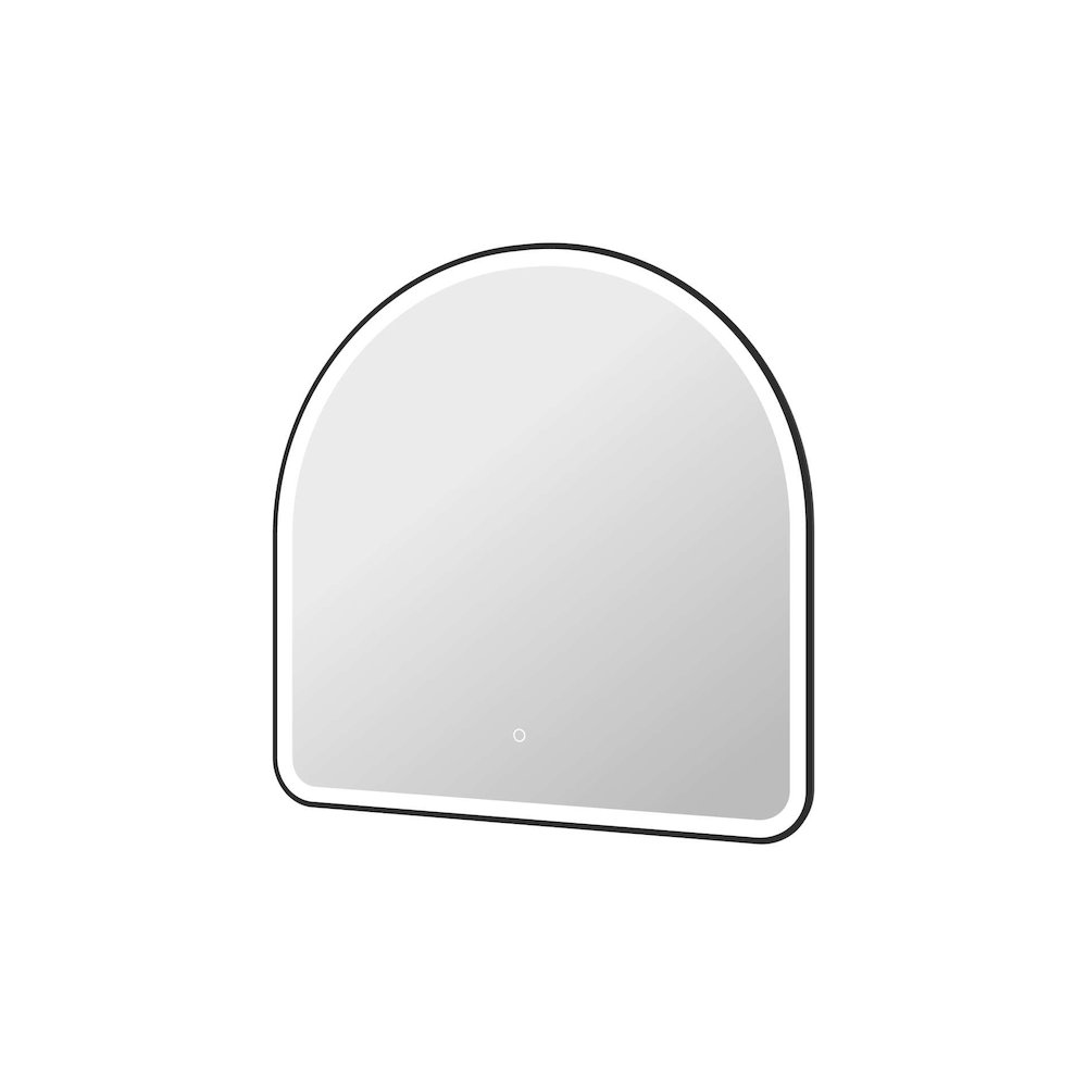 36 Inch Arch LED Front and Backlit Wall Mirror in Black