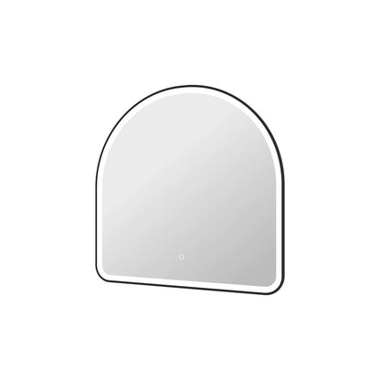 36 Inch Arch LED Front and Backlit Wall Mirror in Black
