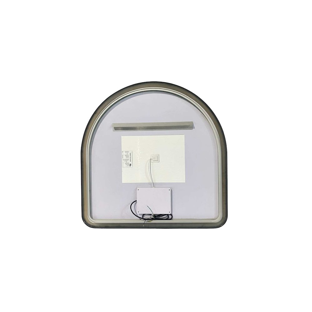 36 Inch Arch LED Front and Backlit Wall Mirror in Black