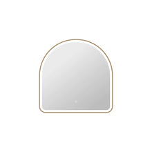 36 Inch Arch LED Front and Backlit Wall Mirror in Satin Gold