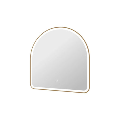 36 Inch Arch LED Front and Backlit Wall Mirror in Satin Gold