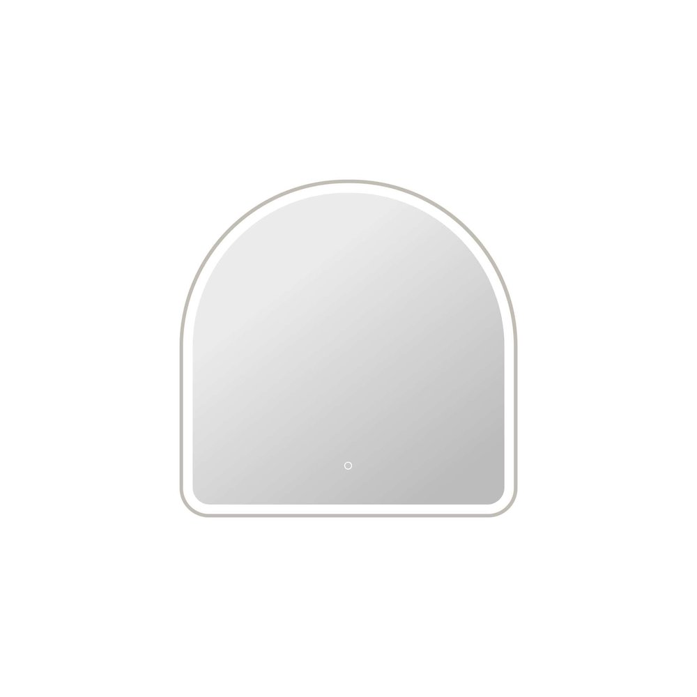 36 Inch Arch LED Front and Backlit Wall Mirror in Silver