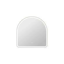 36 Inch Arch LED Front and Backlit Wall Mirror in Silver