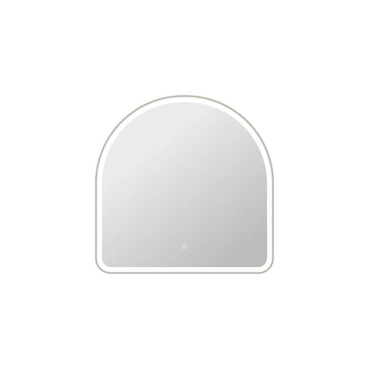 36 Inch Arch LED Front and Backlit Wall Mirror in Silver