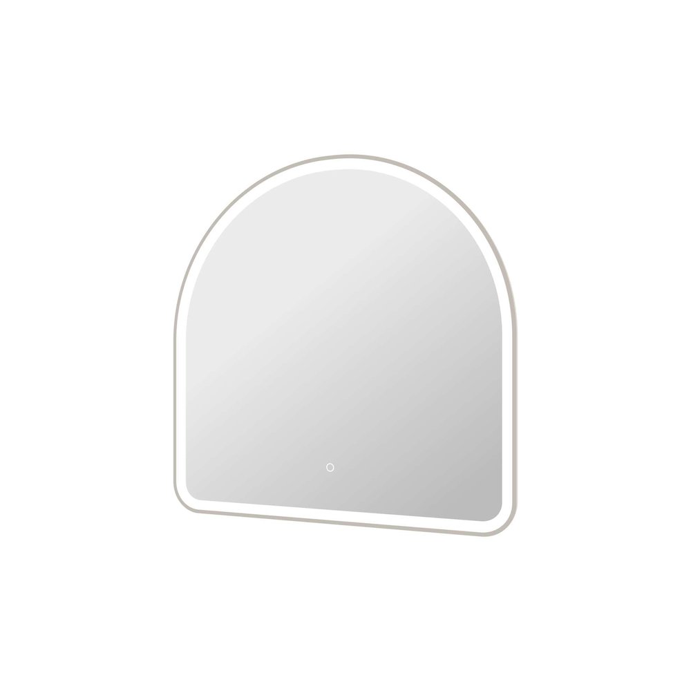 36 Inch Arch LED Front and Backlit Wall Mirror in Silver
