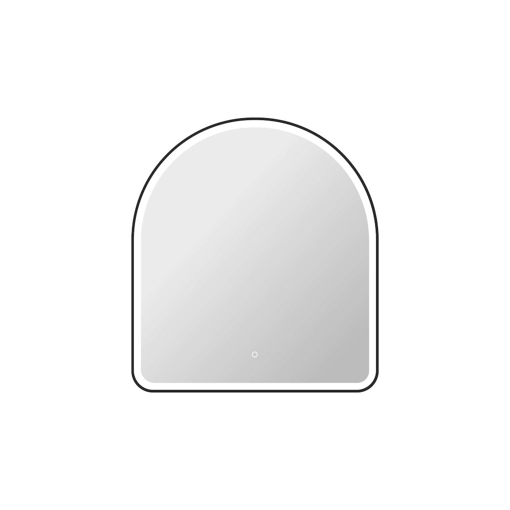 42 Inch Arch LED Front and Backlit Wall Mirror in Black