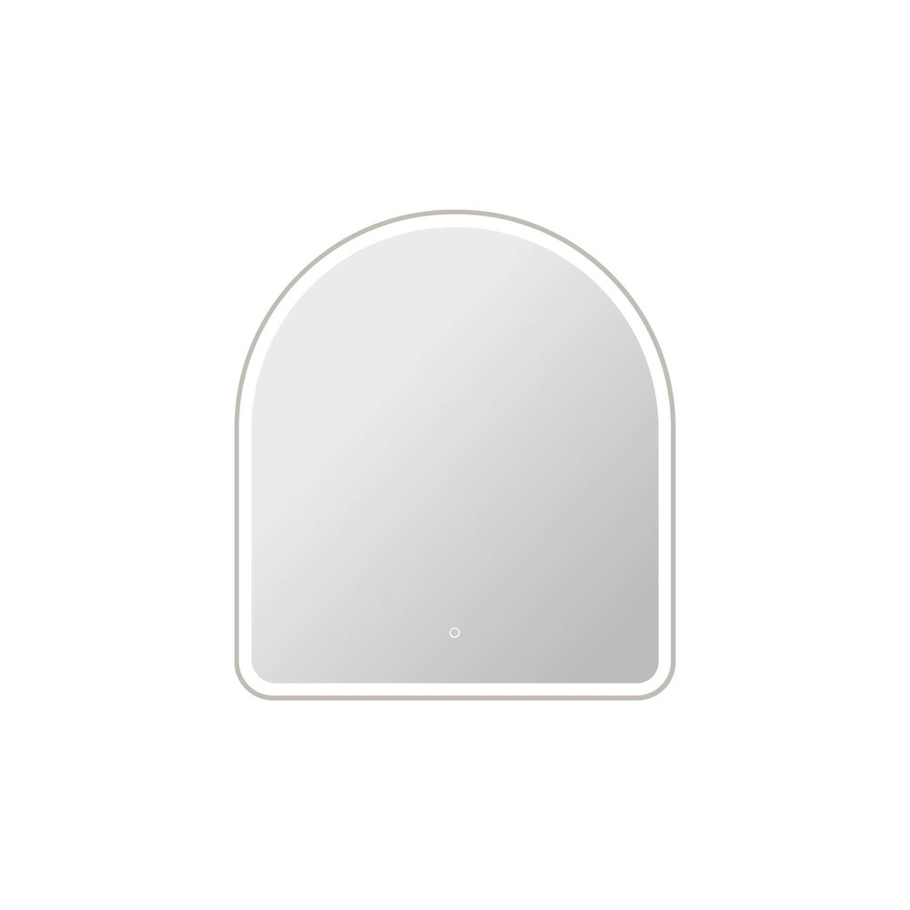 42 Inch Arch LED Front and Backlit Wall Mirror in Silver