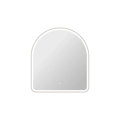42 Inch Arch LED Front and Backlit Wall Mirror in Silver
