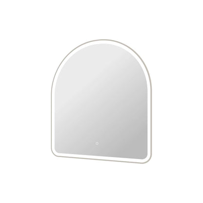42 Inch Arch LED Front and Backlit Wall Mirror in Silver