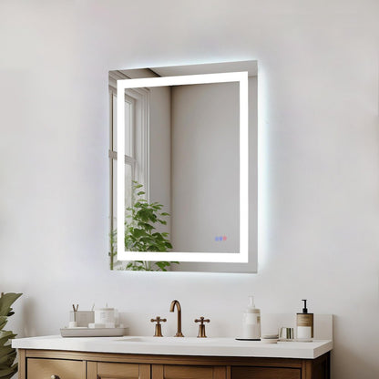 Riven 36X30 Led Mirror, Adjustable Color 3000K/4200K/6400K