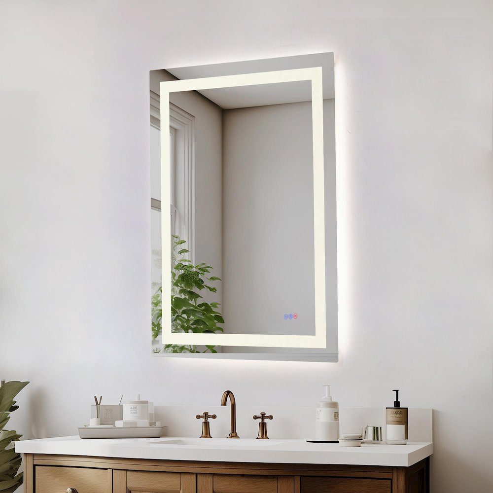 Riven 40X30 Led Mirror, Adjustable Color 3000K/4200K/6400K