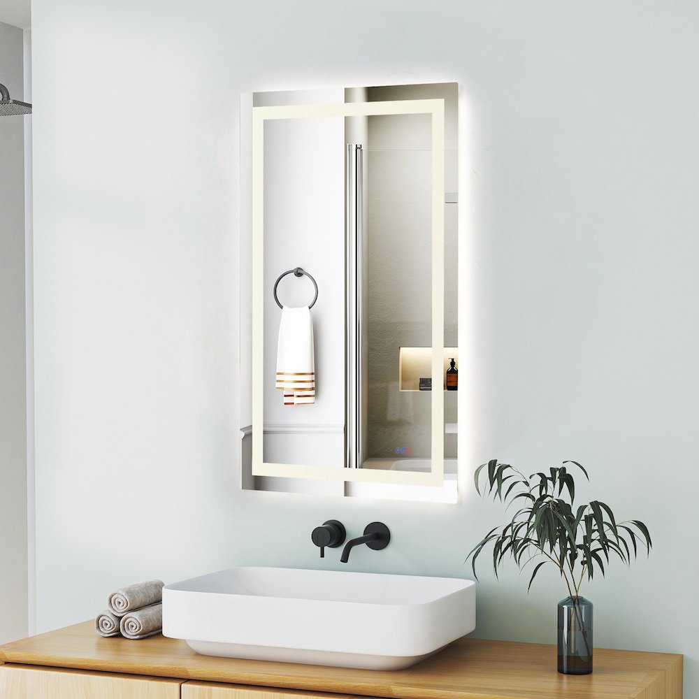 Riven 48X30 Led Mirror, Adjustable Color 3000K/4200K/6400K