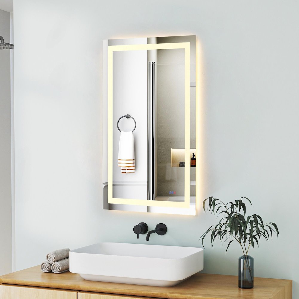 Riven 48X30 Led Mirror, Adjustable Color 3000K/4200K/6400K