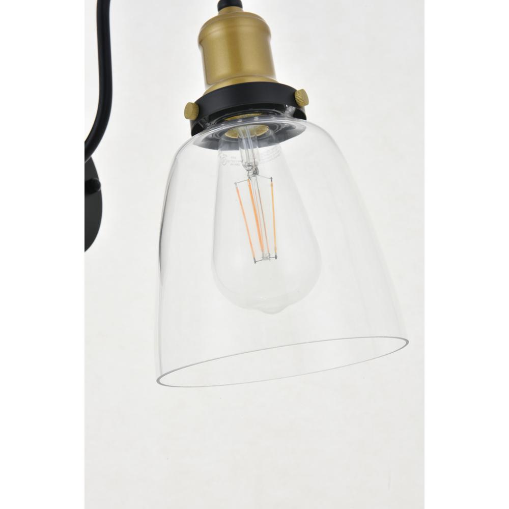 Felicity 1 light brass and black Wall Sconce