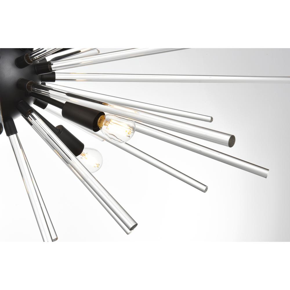 Sienna 42 inch crystal rod pendant in black