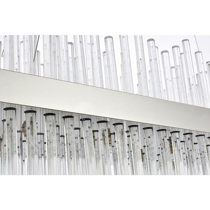 Dallas 48 inch rectangle crystal pendant in chrome