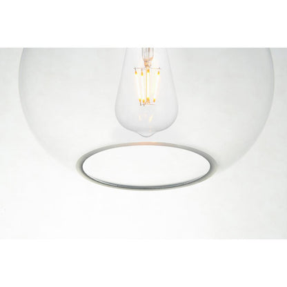 Destry 1 Light Brass Pendant With Clear Glass