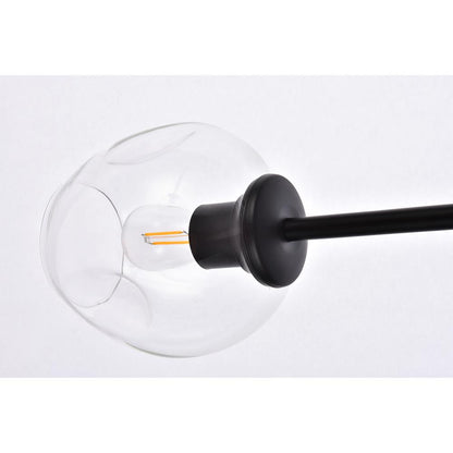 Cavoli 5 lights black chandelier