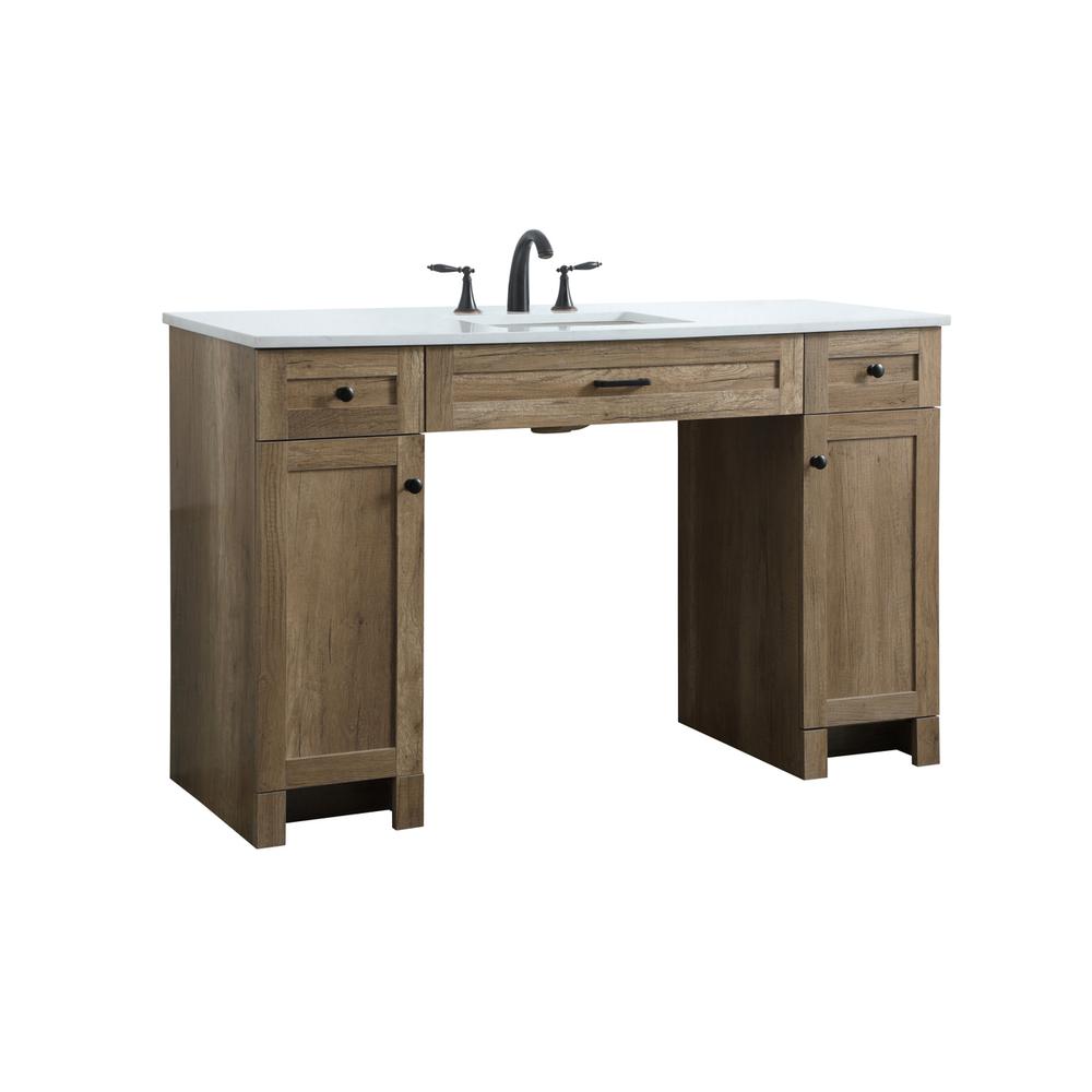 54 Inch ADA Compliant Bathroom Vanity In Natural Oak