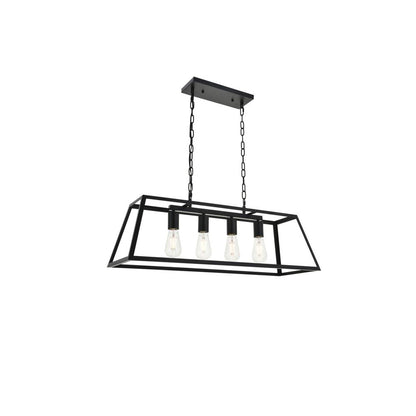 Resolute 4 light black Pendant