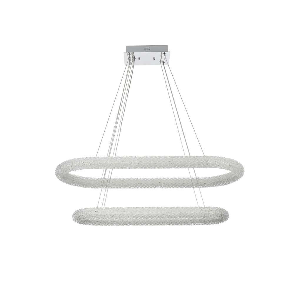 Bowen 42 inch Adjustable LED Chandelier in Chrome