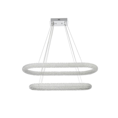Bowen 42 inch Adjustable LED Chandelier in Chrome