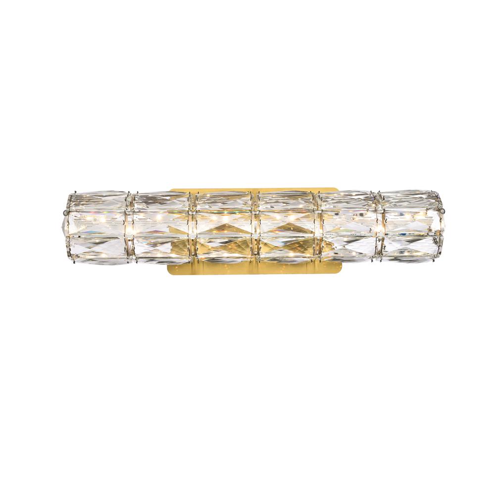 Valetta 18 inch LED linear wall sconce in gold