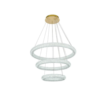 Bowen 32 inch Adjustable LED Chandelier in Satin Gold