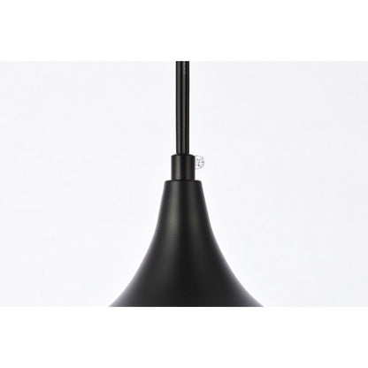 Nora 1 Light Black plug-in pendant