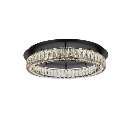 Monroe 26 inch LED Single flush mount in black