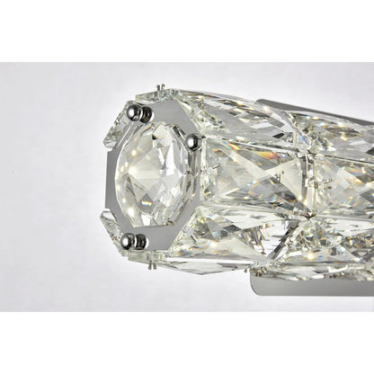 Valetta Integrated Led Chip Light Chrome Wall Sconce Clear Royal Cut Crystal