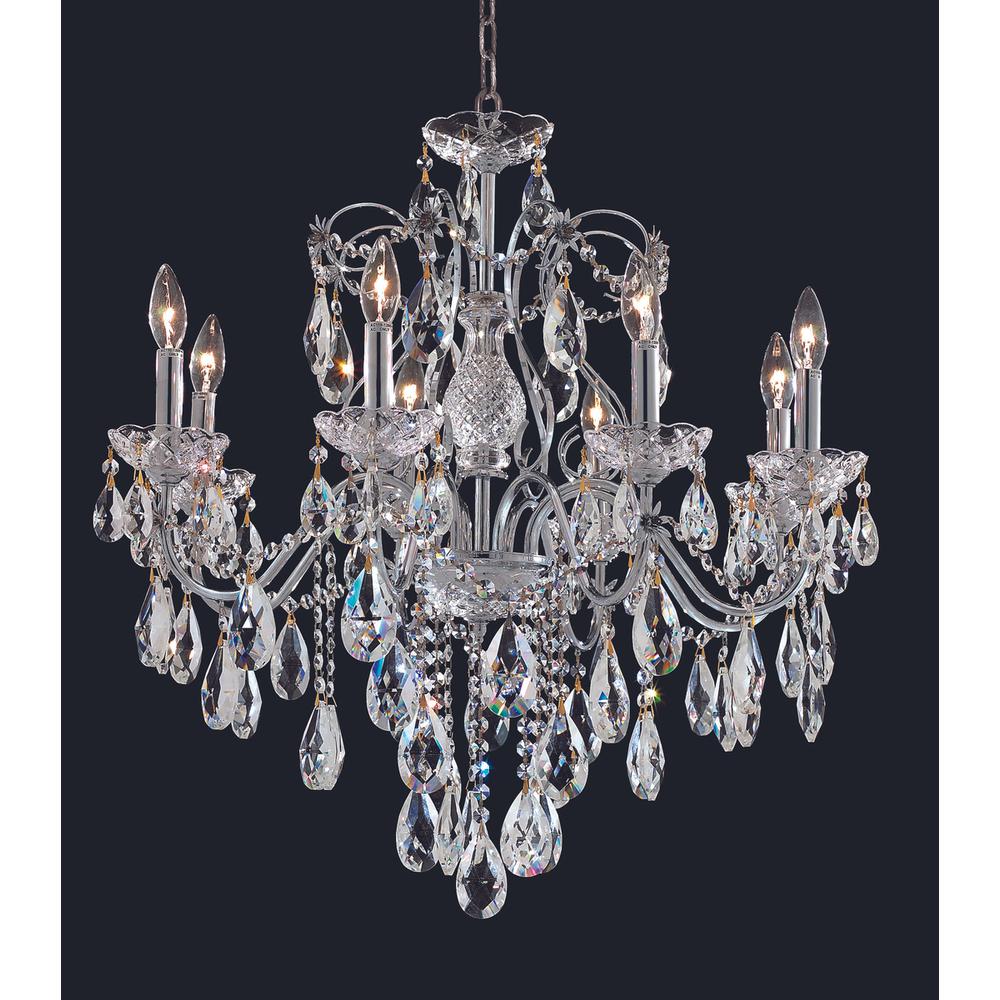 St. Francis 8 light Chrome Chandelier Clear Royal Cut Crystal
