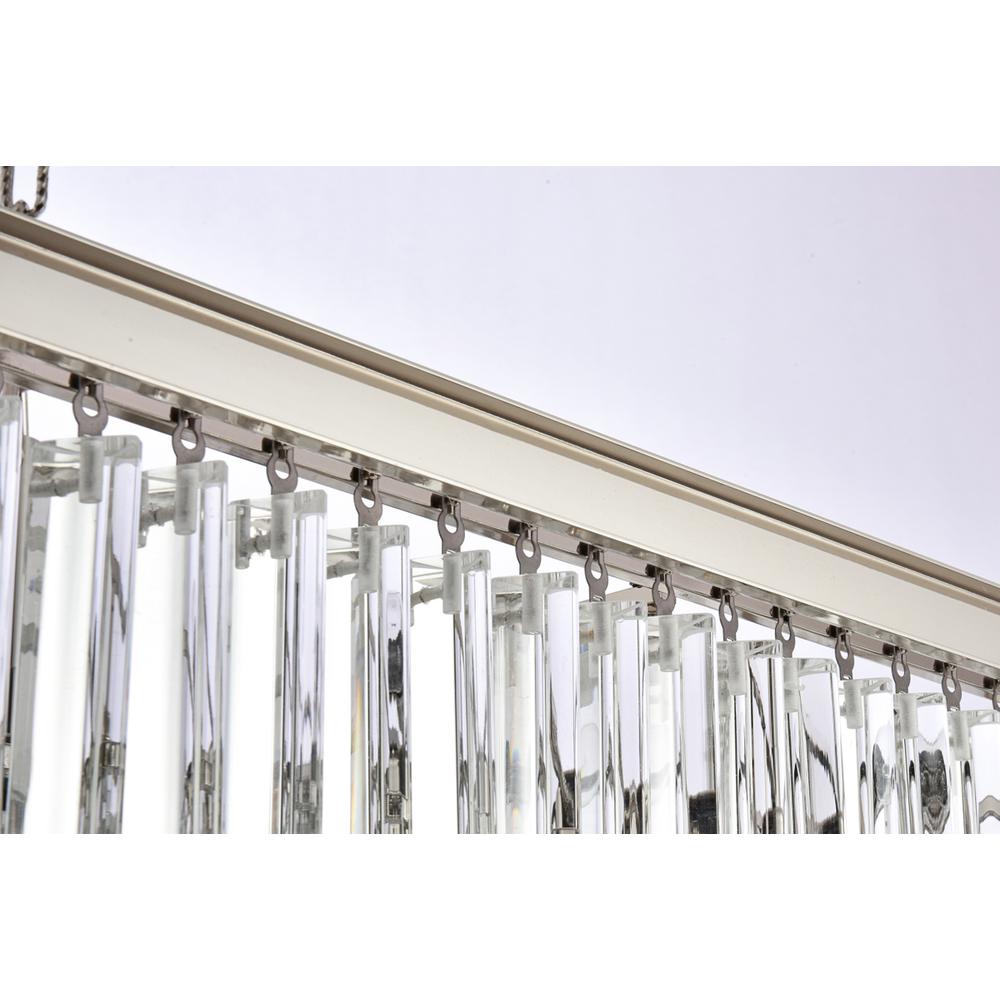 Sydney 34 inch square crystal chandelier in polished nickel