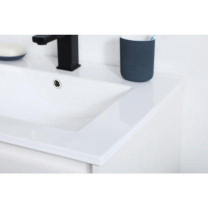 24 inch  Single Bathroom Vanity in White