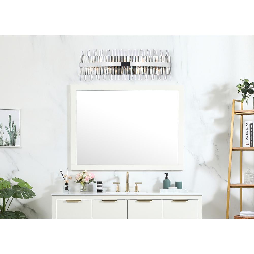 Serephina 36 inch crystal bath sconce in chrome
