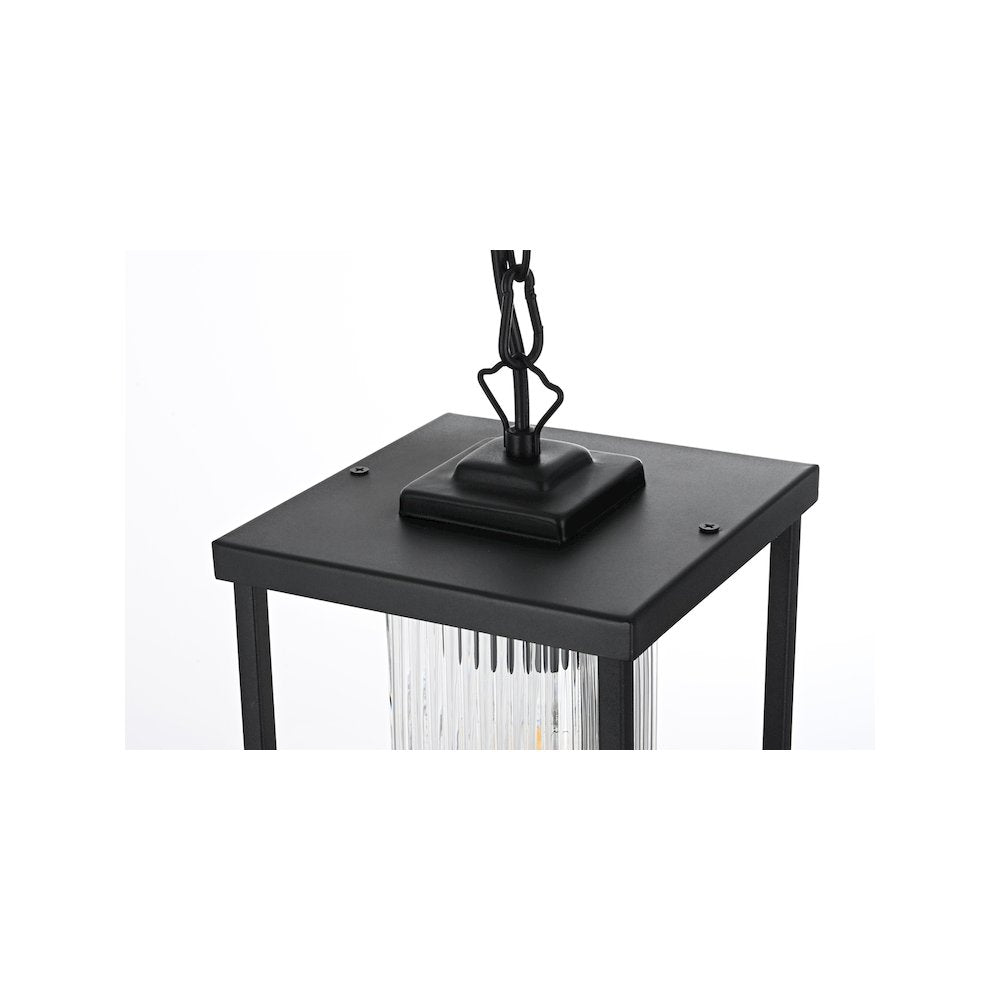 Dover 7 inch Outdoor Pendant in Black