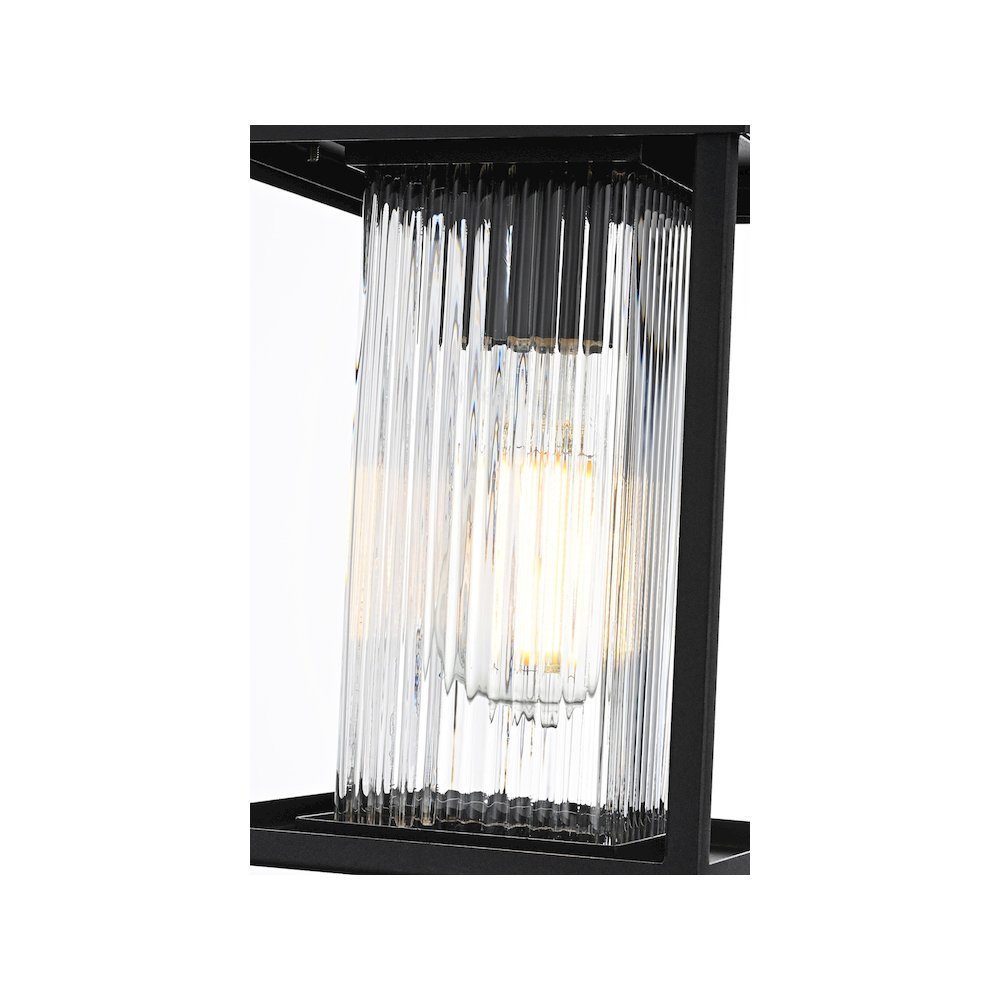 Dover 7 inch Outdoor Pendant in Black