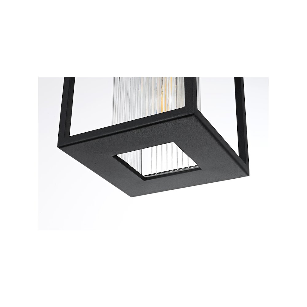 Dover 7 inch Outdoor Pendant in Black