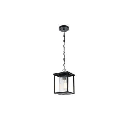 Dover 7 inch Outdoor Pendant in Black
