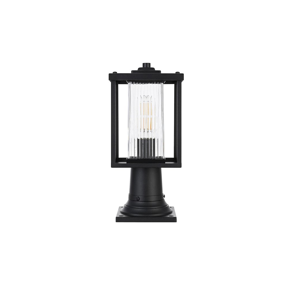 Dover 7 inch Outdoor Pendant in Black