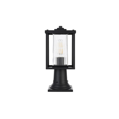 Dover 7 inch Outdoor Pendant in Black